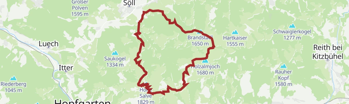 Route map: Kaiserblüte - Etappe Alm (Hochsöll-Brandstadl)